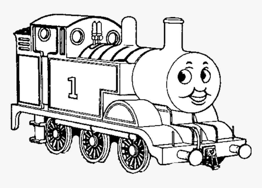 Thomas The Train Clipart Black And White Free Transparent - Coloring Thomas The Train, HD Png Download, Free Download