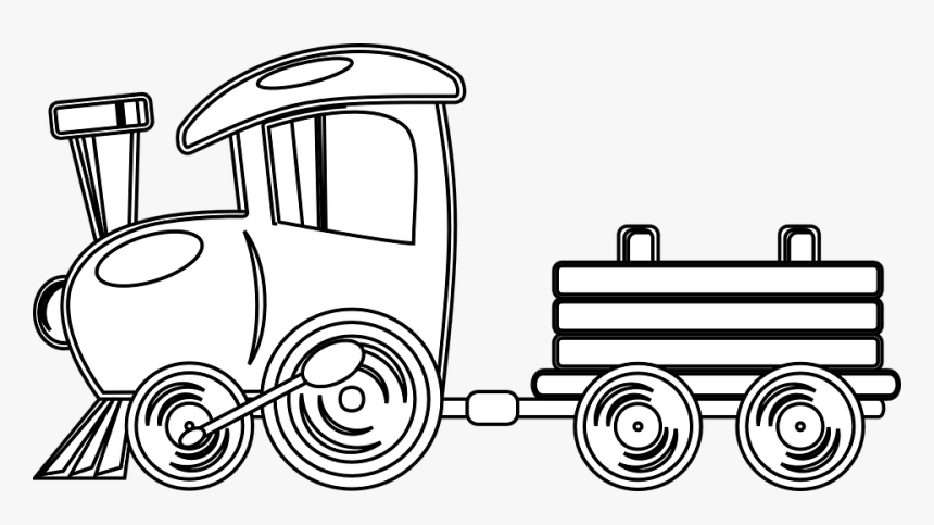 Train Travel Transportation - Train Head Clipart Black And White, HD Png Download, Free Download