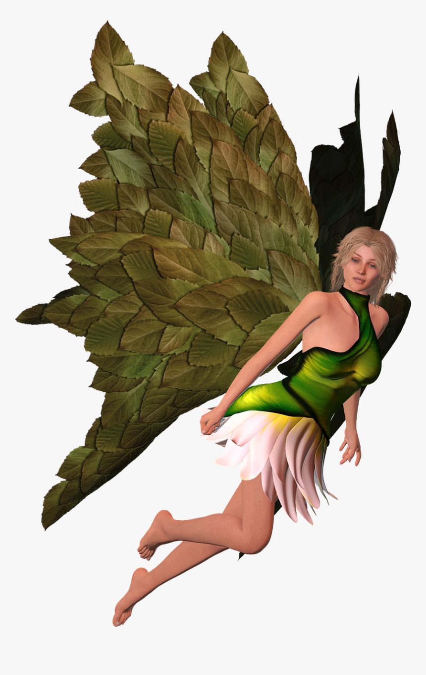 Elf, Leaves, Forest Elf, Sad, Flying, Mystical, Fantasy - Forest Elf Png, Transparent Png, Free Download