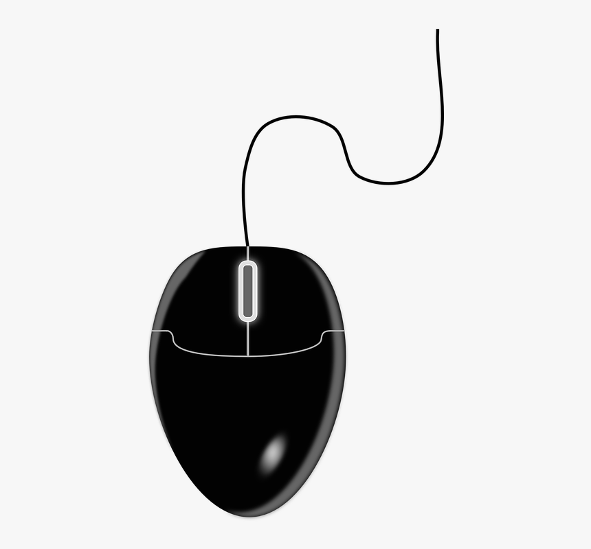 Dell Computer Mouse Clipart - Black Computer Mouse Clipart, HD Png Download, Free Download