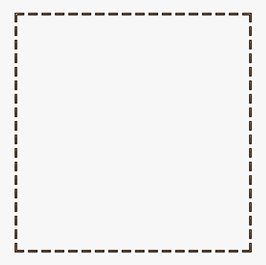 Square Frame Png Image Hd - Dashed Frame Png, Transparent Png, Free Download