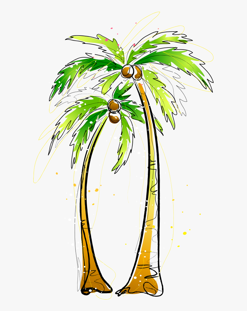 Transparent 3d Palm Tree Png - Clip Art Pohon Kelapa, Png Download, Free Download