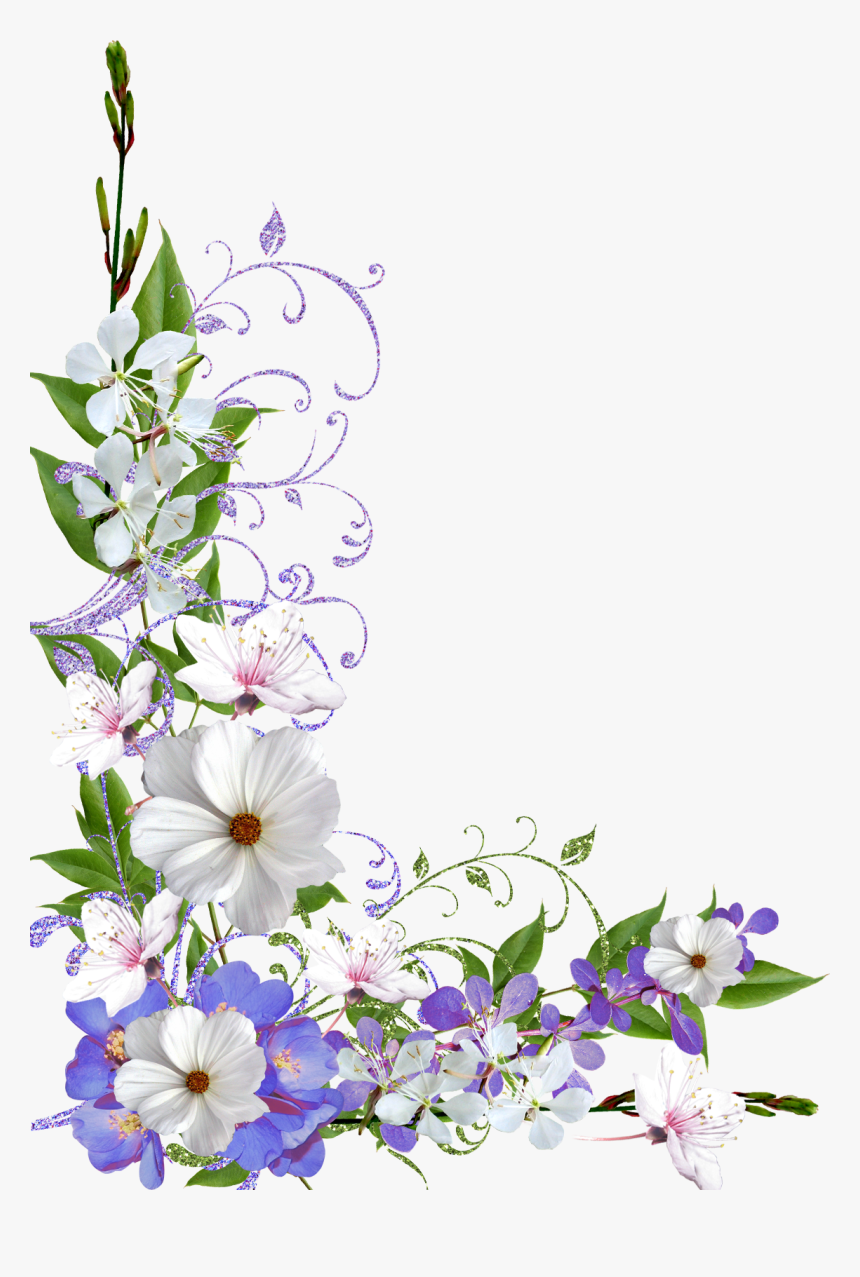 Pastel Flower Border Png, Transparent Png, Free Download