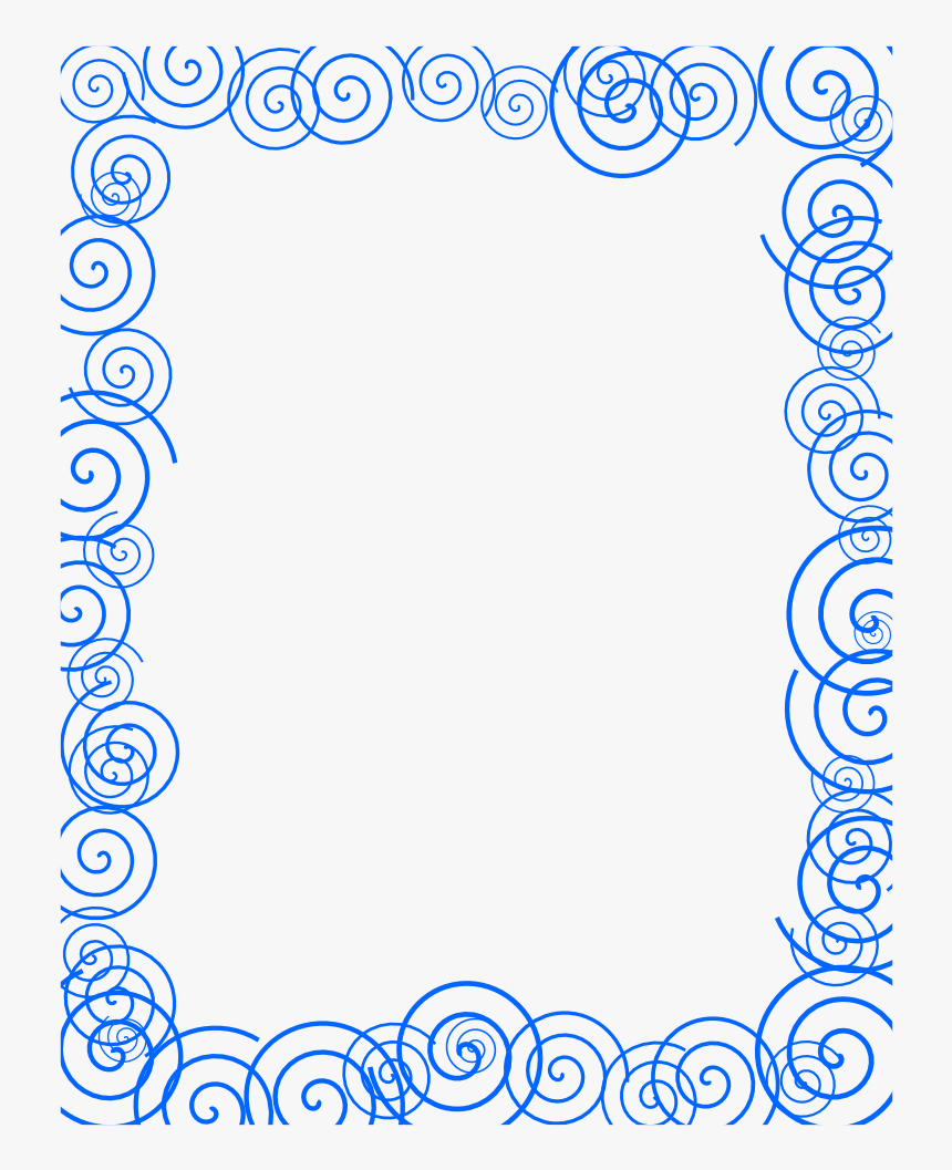 Blue Spiral Border - Border Design For Boy, HD Png Download, Free Download