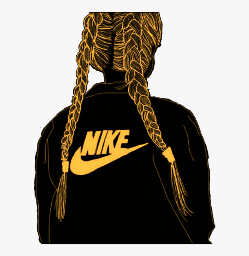 #freetoedit #remix #girl #nike #logo #orange - Transparent Blue Nike Logo, HD Png Download, Free Download