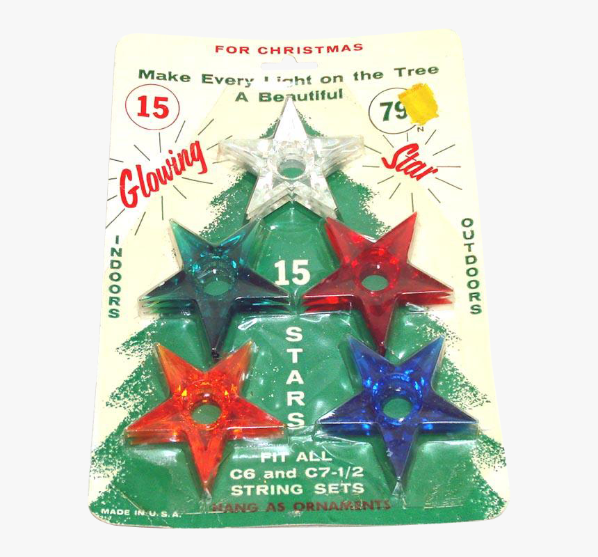 Vintage Christmas Light Stars, HD Png Download, Free Download