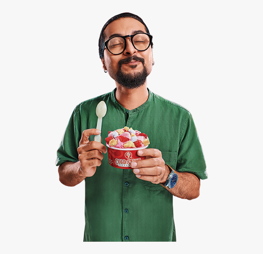 Ice Creamoholic - Person Eating Ice Cream Png, Transparent Png, Free Download