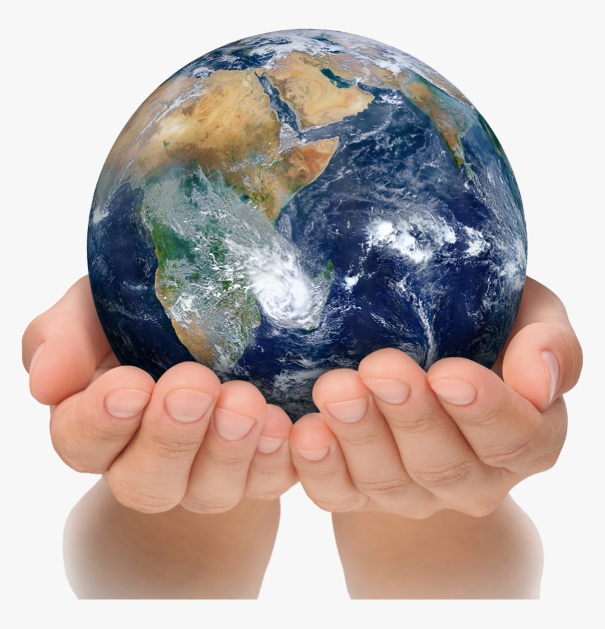Hand Holding A Globe - Two Hands Holding A Sphere, HD Png Download, Free Download