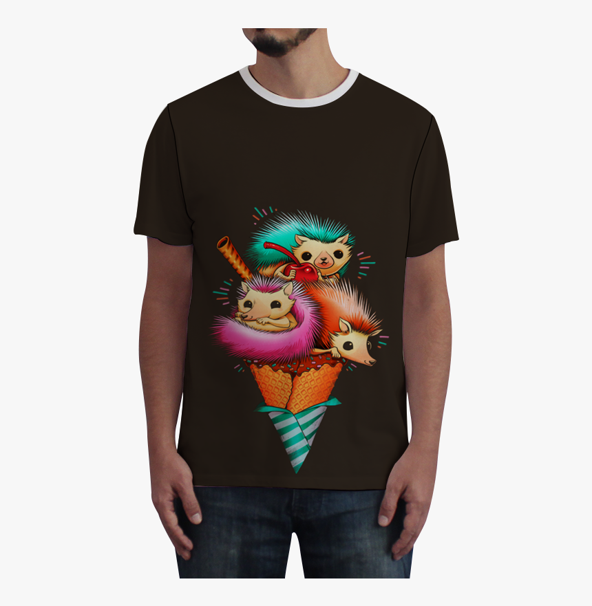 Camiseta Fullprint Hedgehog Ice Cream De Tobias Fonsecana - Crystal Castles Camiseta, HD Png Download, Free Download