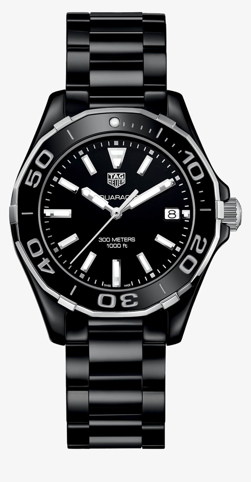 Tag Heuer Aquaracer Ceramic Ladies Watch , Png Download - Tag Heuer Black Ceramic Watch Ladies, Transparent Png, Free Download