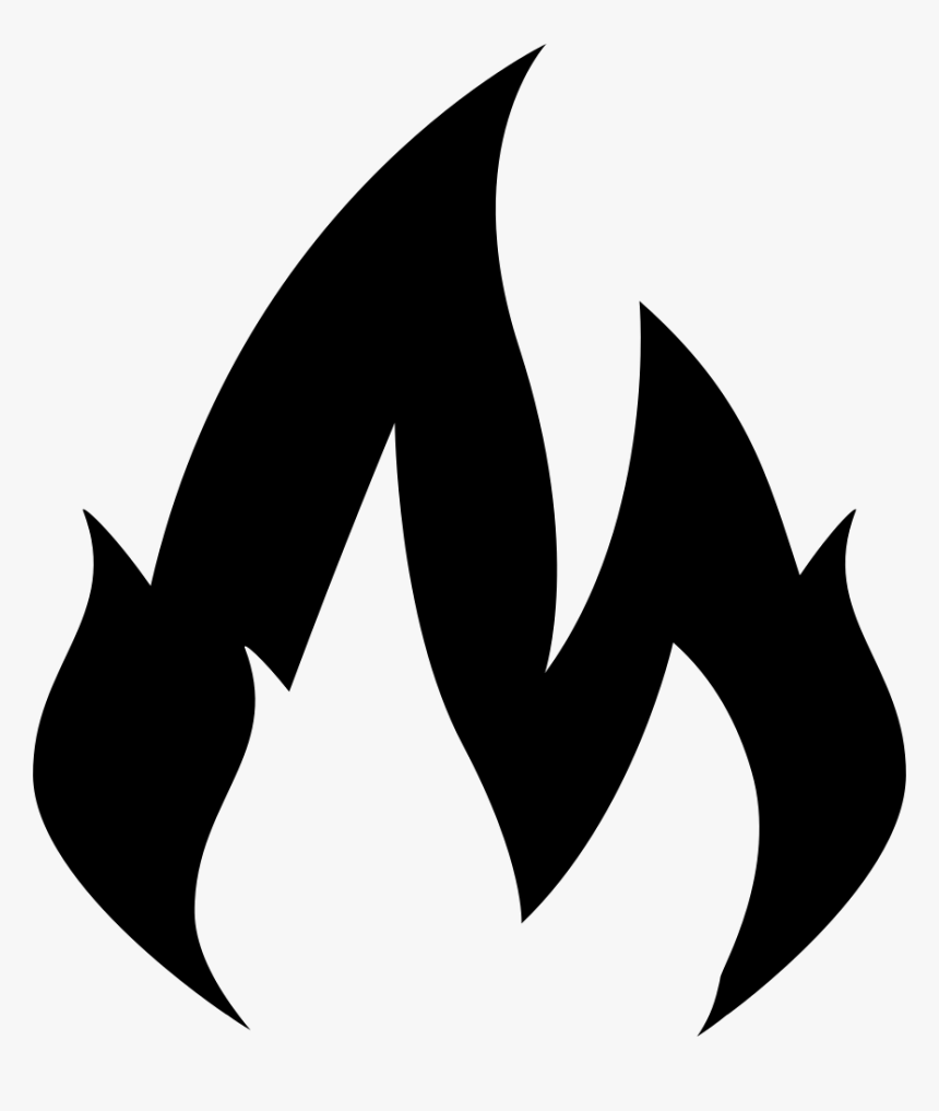 Png File Svg - Flame Logo Black And White, Transparent Png, Free Download