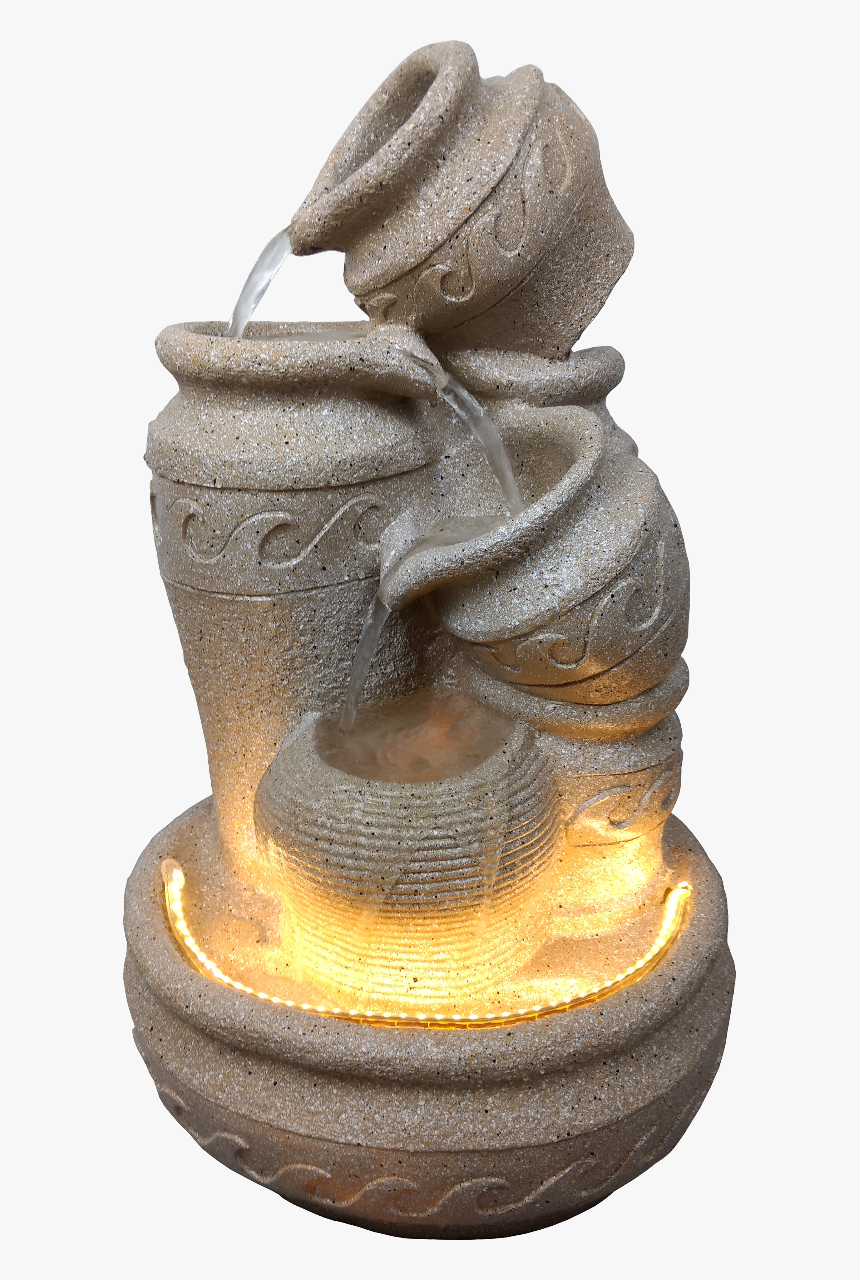 Small Matki Water Fountain For Home Decor (sand Drift) - Bronze Sculpture, HD Png Download, Free Download