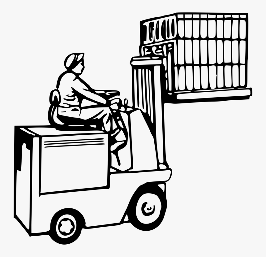 Human Behavior,line Art,monochrome Photography - Forklift Clipart Black And White, HD Png Download, Free Download
