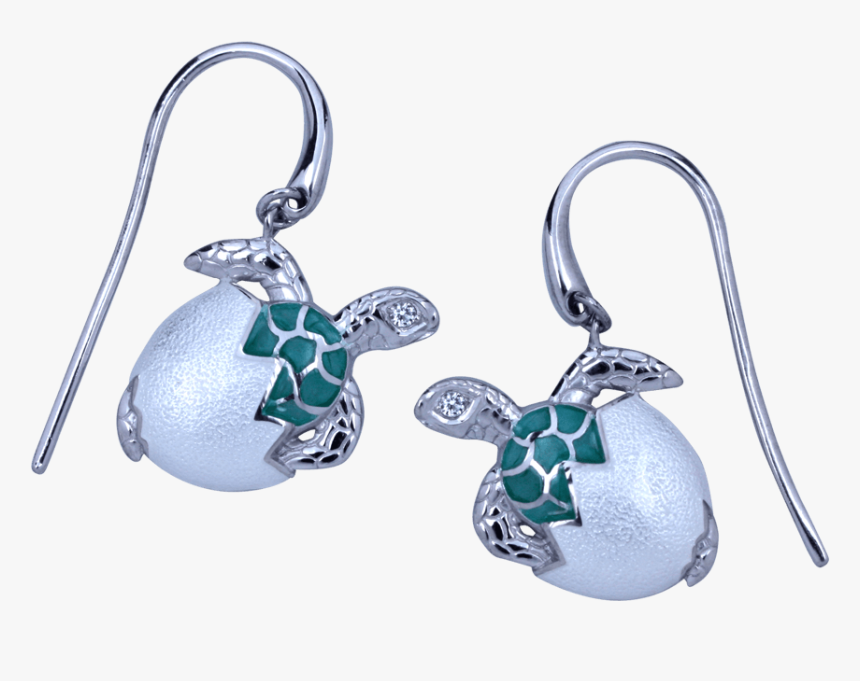 Guy Harvey Hatchling Turtle Earrings Enamel And Sterling - Sea Turtle Turquoise Earrings, HD Png Download, Free Download