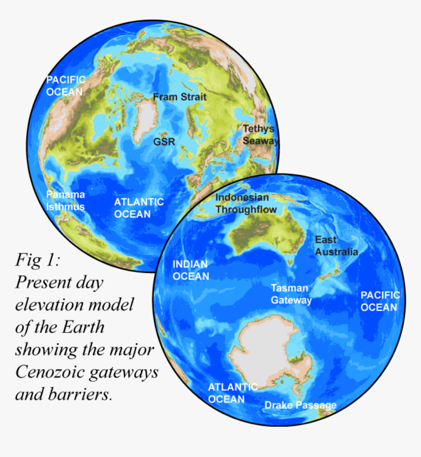 Cenozoic Ocean Gateways - Earth, HD Png Download, Free Download