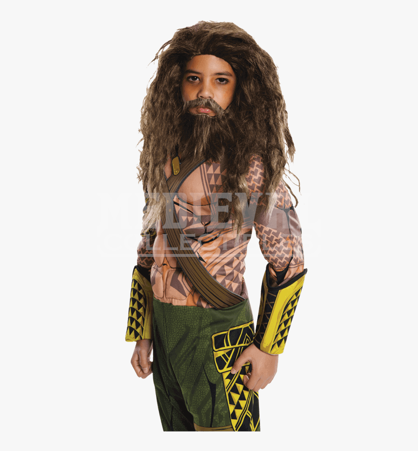 Kids Dawn Of Justice Aquaman Wig And Beard Set - Aquaman Wig And Beard For Kids, HD Png Download, Free Download