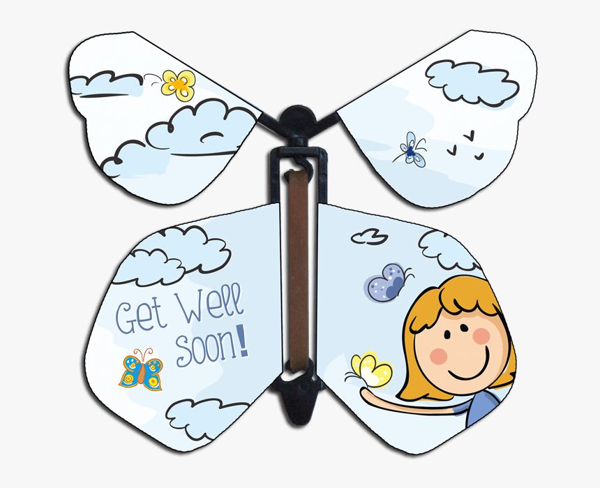 Get Well Soon Wind Up Flying Butterfly , Png Download, Transparent Png, Free Download