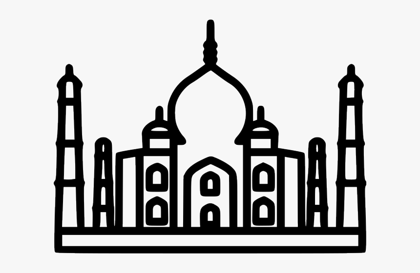 Taj Mahal Clipart Logo - Monuments Of India In Outline, HD Png Download, Free Download