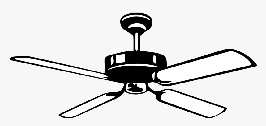 Home Ac Repair Service And Ceiling Fan Installation - Ceiling Fan Clipart Black And White, HD Png Download, Free Download