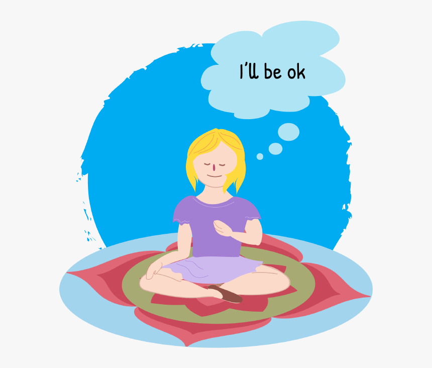 Girl Meditating And Thinking - Illustration, HD Png Download, Free Download
