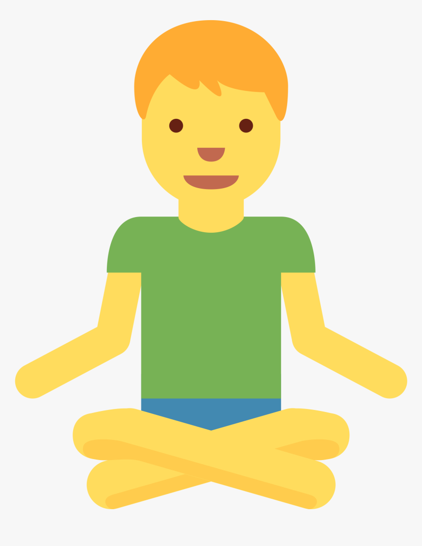 Meditation Clipart Peace Mind - Sitting Emoji, HD Png Download, Free Download