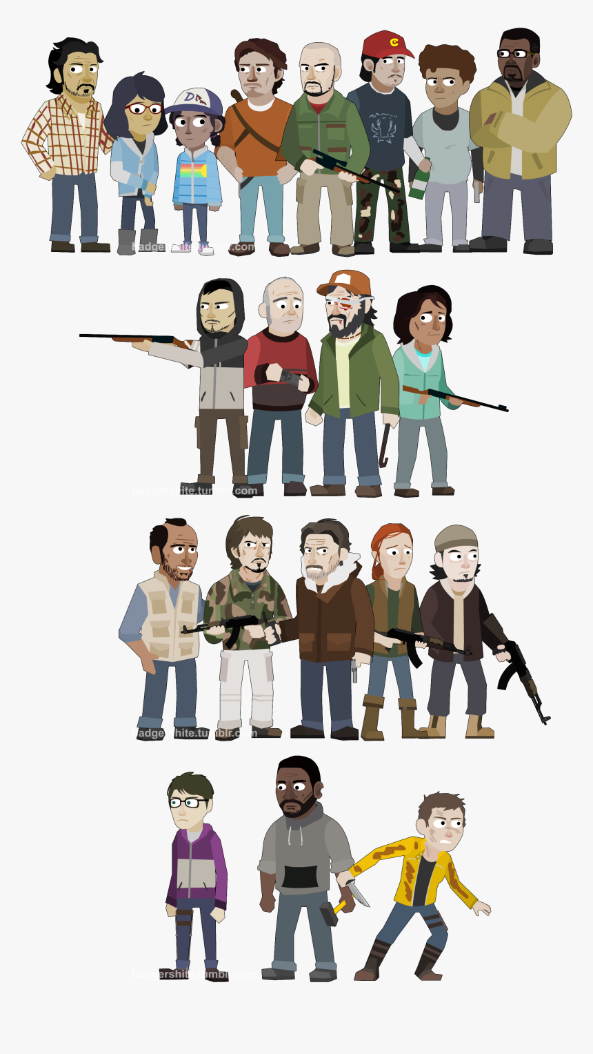 The Walking Dead Clipart Transparent - Twd Game Fan Art, HD Png Download, Free Download