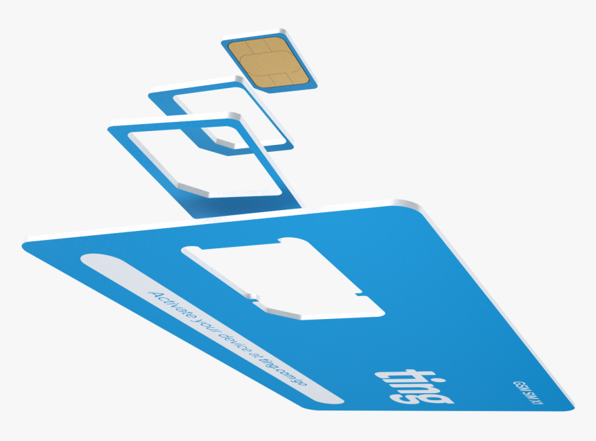 Sim Card Clipart Gsm - Nano Sim Card Ting, HD Png Download, Free Download