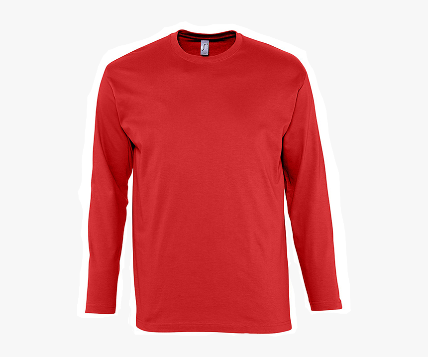 Plain Long Sleeve T-shirt - Red Plain Long Sleeve Tshirts, HD Png Download, Free Download