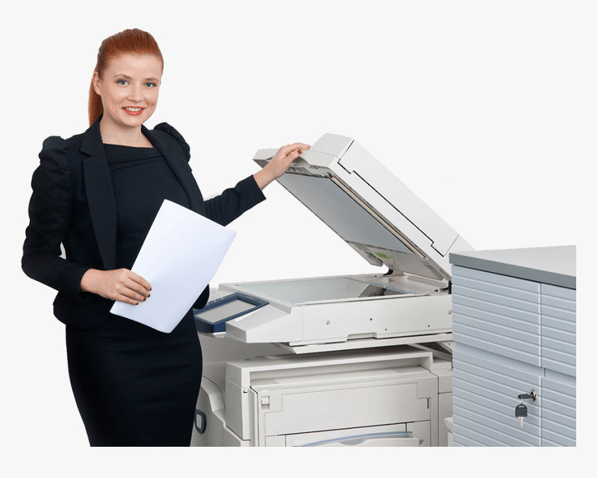 Lady Copier Machine - Photocopy Machine With Girl Png, Transparent Png, Free Download