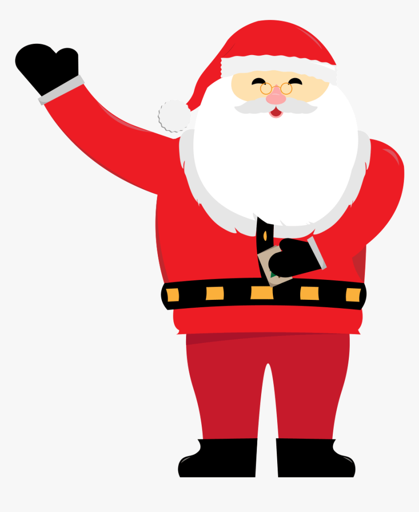Father Christmas And His Reindeer Are Joining Children - Santa Claus, HD Png Download, Free Download