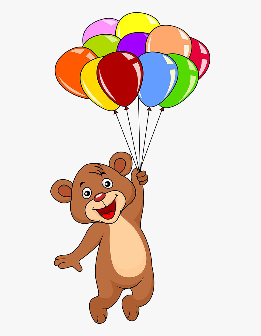 Graphic Free Download Bear With Balloons Clipart - Teddy Bear With Balloons Png, Transparent Png, Free Download