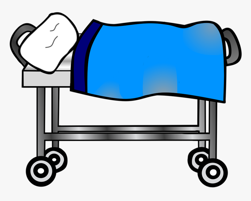 Hospital, Clip Art, Bedside, Ambulance Service, Celled - Blue Hospital Bed Clipart, HD Png Download, Free Download