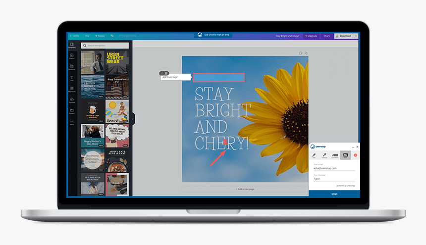 Canva Using Usersnap Feedback Tool - Tablet Computer, HD Png Download, Free Download