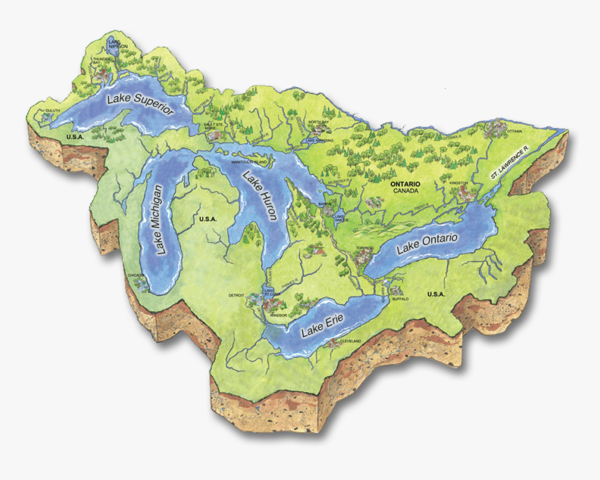 Base Map - Protecting Great Lakes, HD Png Download, Free Download