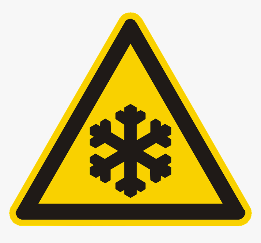 Low Temperature, Ice, Icy, Cold, Freeze, Warning - Fire Hazard Clip Art, HD Png Download, Free Download