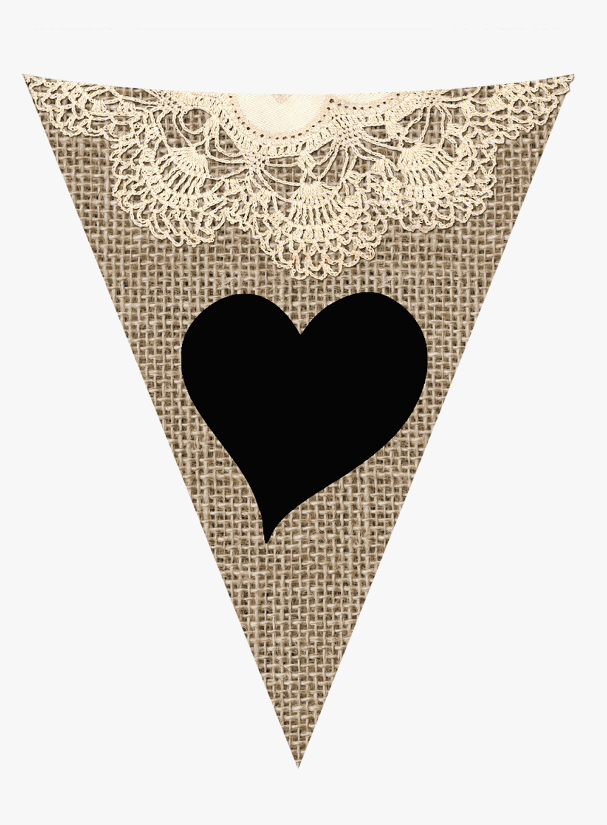 Burlap Wedding Coffee & Beverage Banners Example Image - Heart, HD Png Download, Free Download