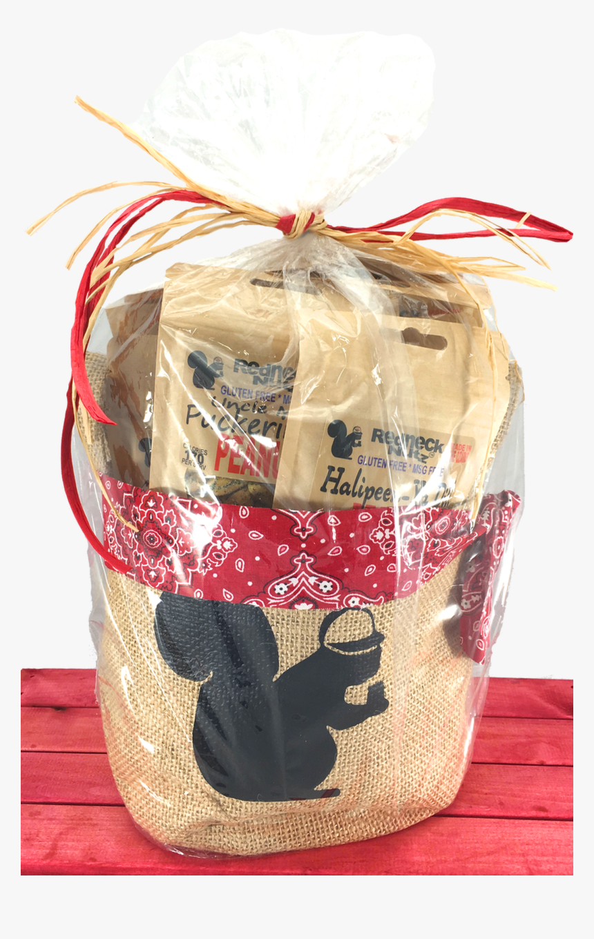 Burlap Bucket Of Nuts-wrapped, HD Png Download, Free Download