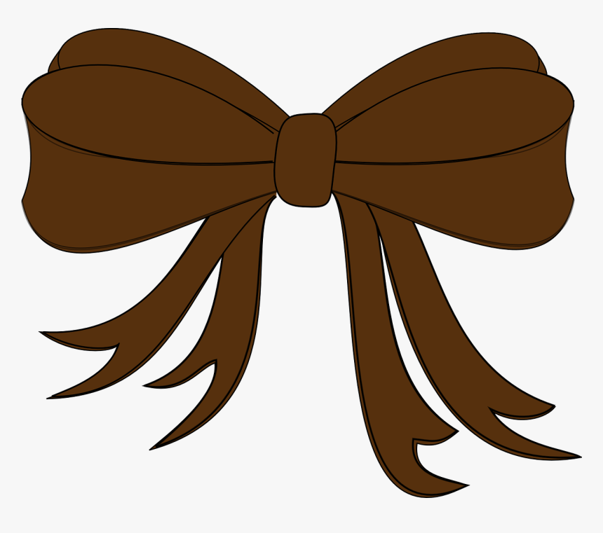 Ribbon Brown Bow Free Photo - Girls Bow Clip Art, HD Png Download, Free Download