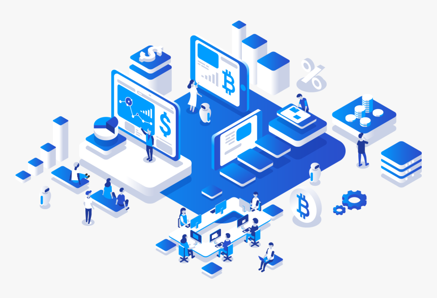 Blockchain Isometric Illustrator, HD Png Download, Free Download