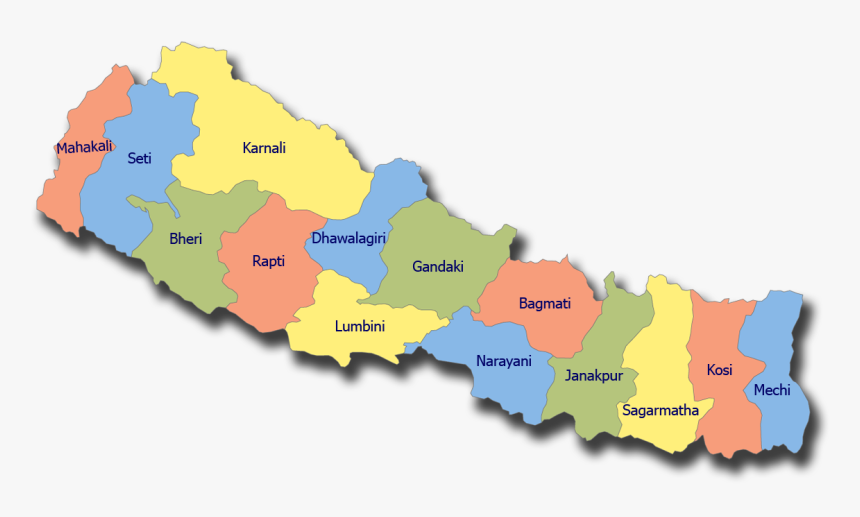 Nepal Map - Map Of Nepal Transparent, HD Png Download, Free Download