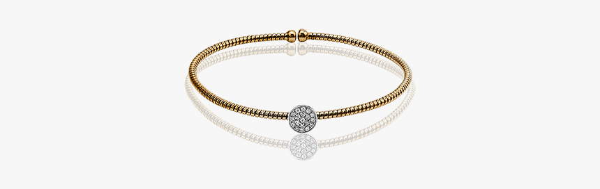 18k White & Rose Gold Bangle Bracelet Diamonds Direct - Bracelet, HD Png Download, Free Download