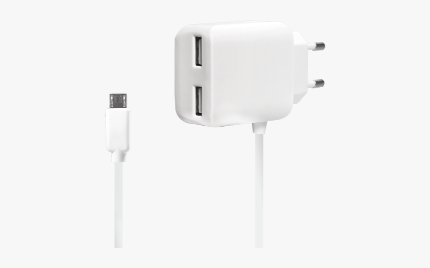 Usb Power Socket Adapter With Micro Usb Cable, 2x Usb - Headphones, HD Png Download, Free Download