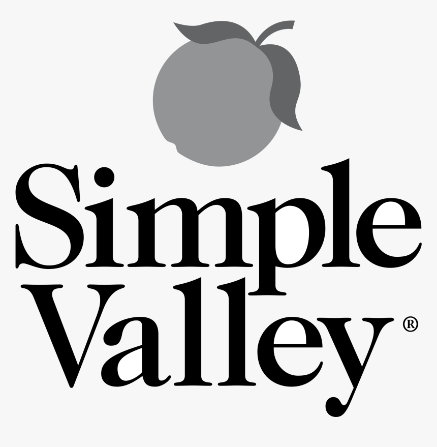 Valley Vector Black And White - Apple, HD Png Download, Free Download