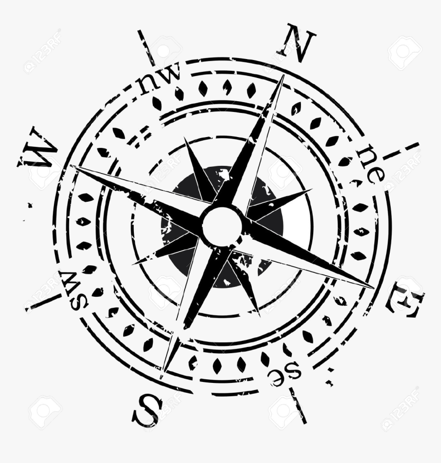 Compass Compass Clipart Boulder Valley Unitarian Universalist - Vintage Compass Clipart, HD Png Download, Free Download