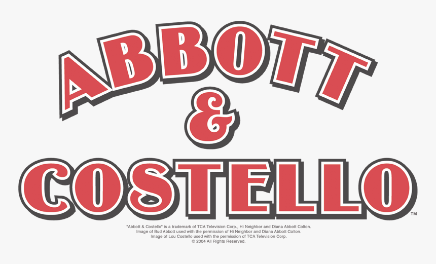 Abbott And Costello Logo, HD Png Download, Free Download