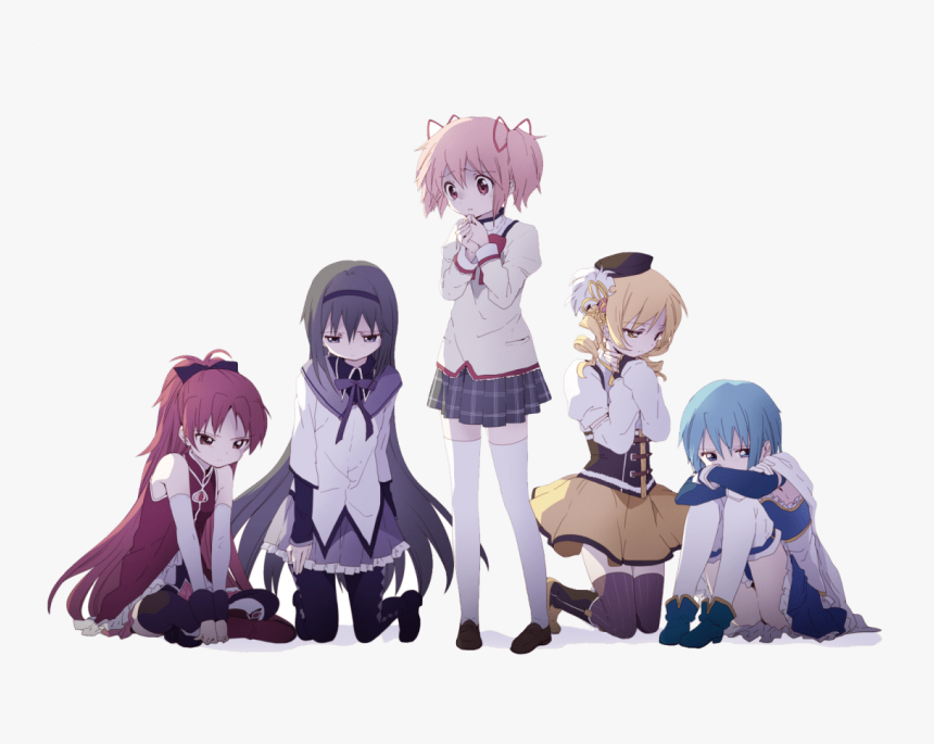 Madoka-magica - Puella Magi Madoka Magica All Girl, HD Png Download, Free Download