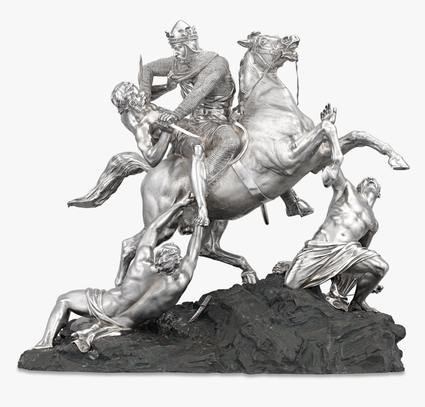 Victorian Silver And Bronze Centerpiece By Hunt & Roskell - Statue, HD Png Download, Free Download