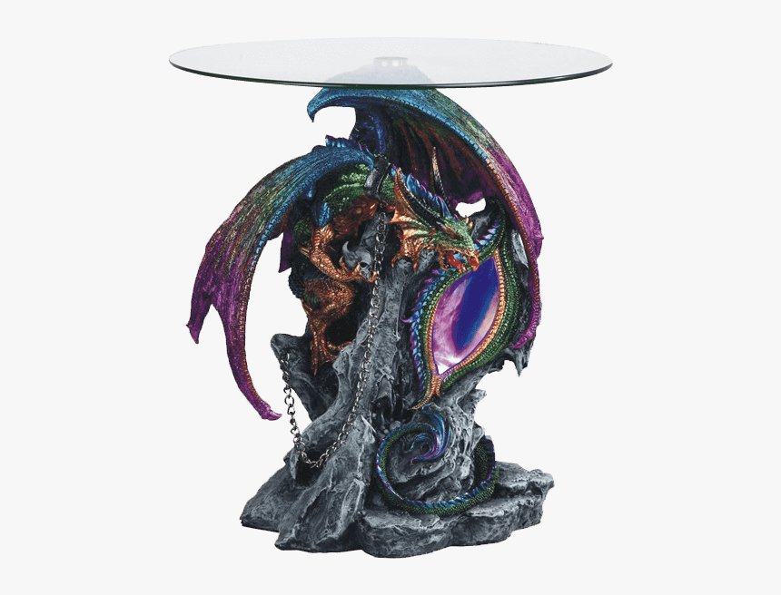 Led Dragon Eye Table - Design Toscano Hastings The Warrior Dragon Glass Topped, HD Png Download, Free Download