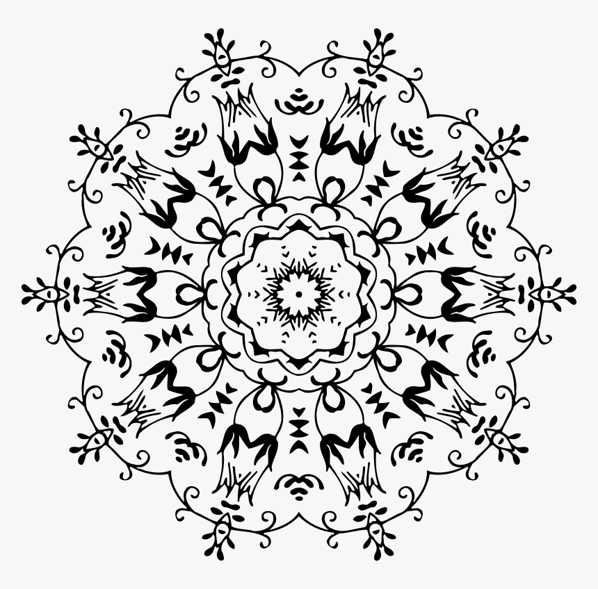 Circular Ornament - Motivos De Crochê De Flor, HD Png Download, Free Download