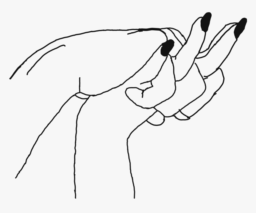 #doodle #outline #hands #tumblr #aesthetic #aesthetictumblr - Sketch, HD Png Download, Free Download